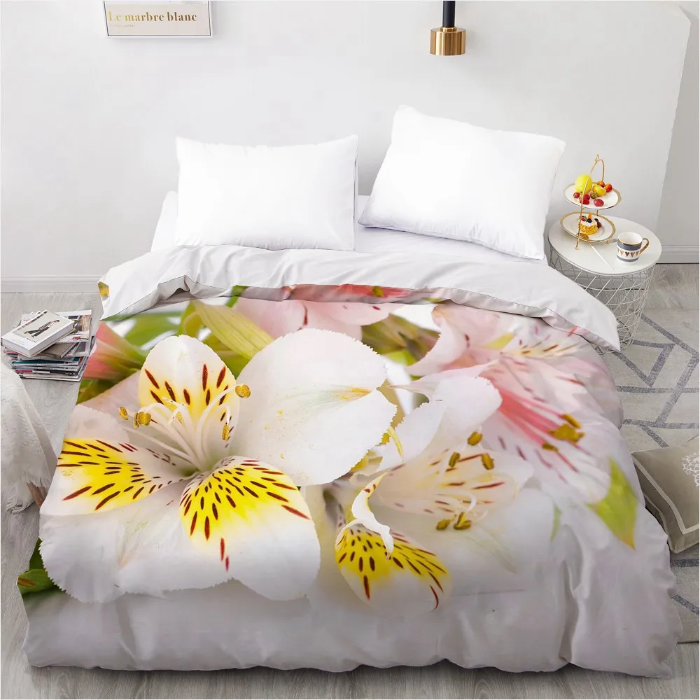 

3D Duvet Cover Custom 140x200 200x200 Comforter/Quilt/Blanket case Full Queen King Bedding For Wedding Flower Drop Ship