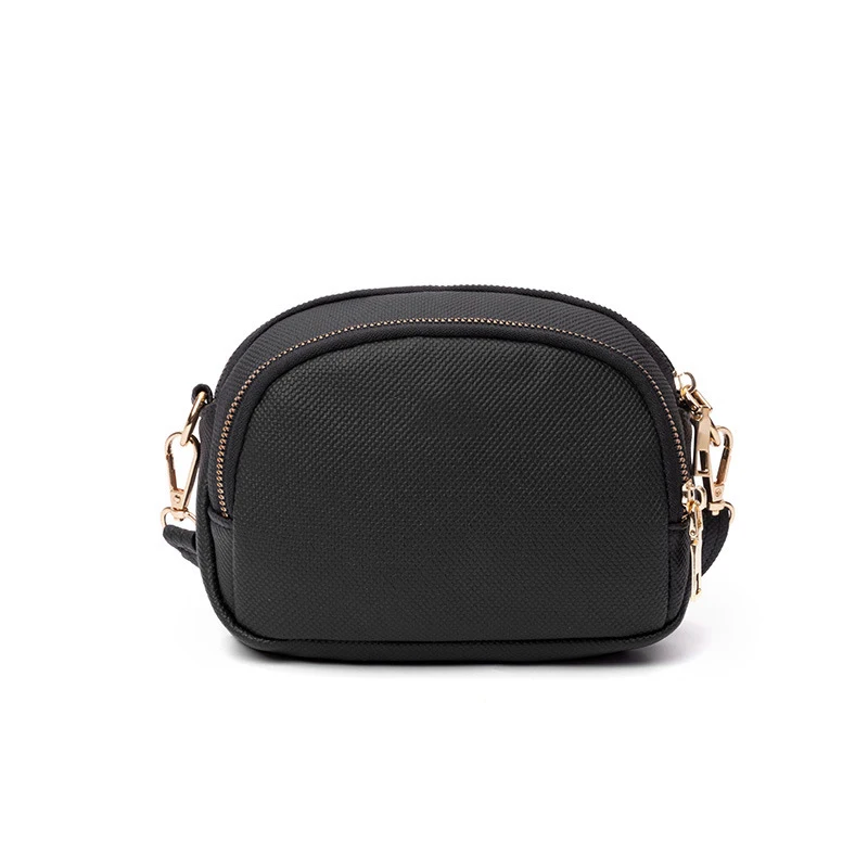 

Casual fashion European and American style women cross body saddle bags ladies two separate layers mini satchel mobile phone bag