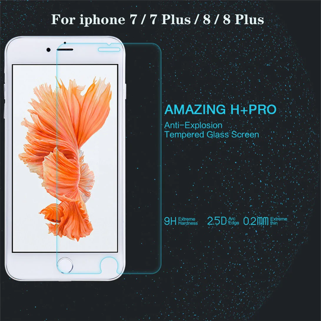 

For iphone 7 8 7+ 8 Plus Tempered Glass Anti-Explosion 9H 2.5D 2mm Nillkin Amazing H+PRO Screen Protector Glass Film For iphone8