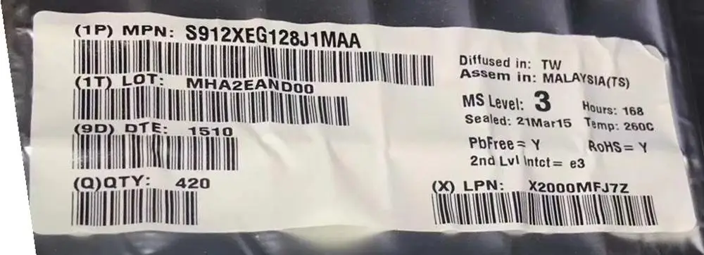 S912XEG128J1MAA MC9S12XEG128MAA 1M53J 3-18 MCU 16-битный HCS12X RISC 128KB Flash 1 8 V/2 V/5V Автомобильный