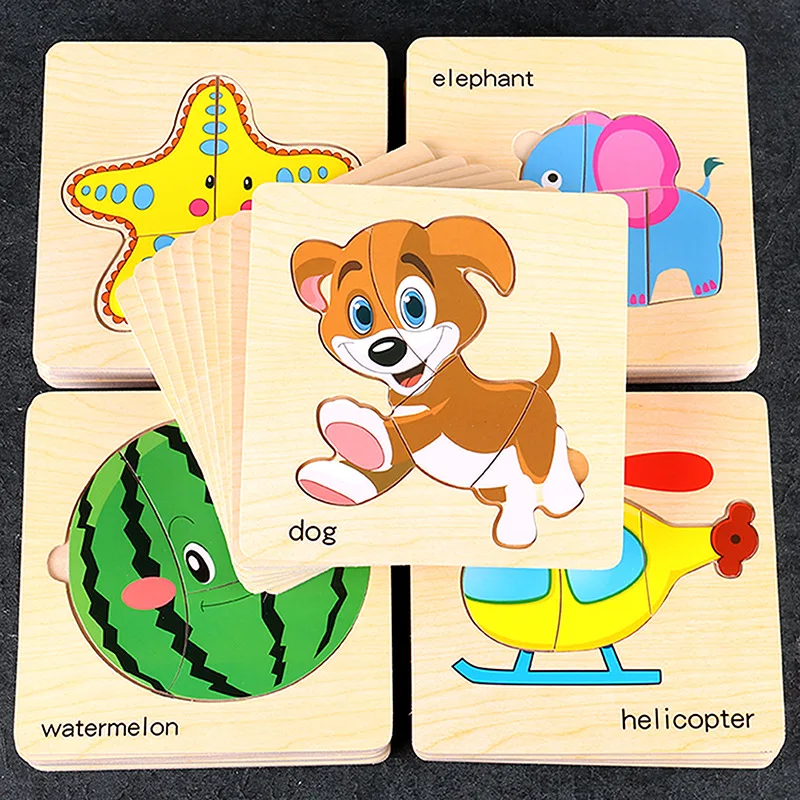

Wooden Simple Puzzle Animal Toys Set Traffic you er tong Educational Toys Baby's Intellectual Development Early Childhood