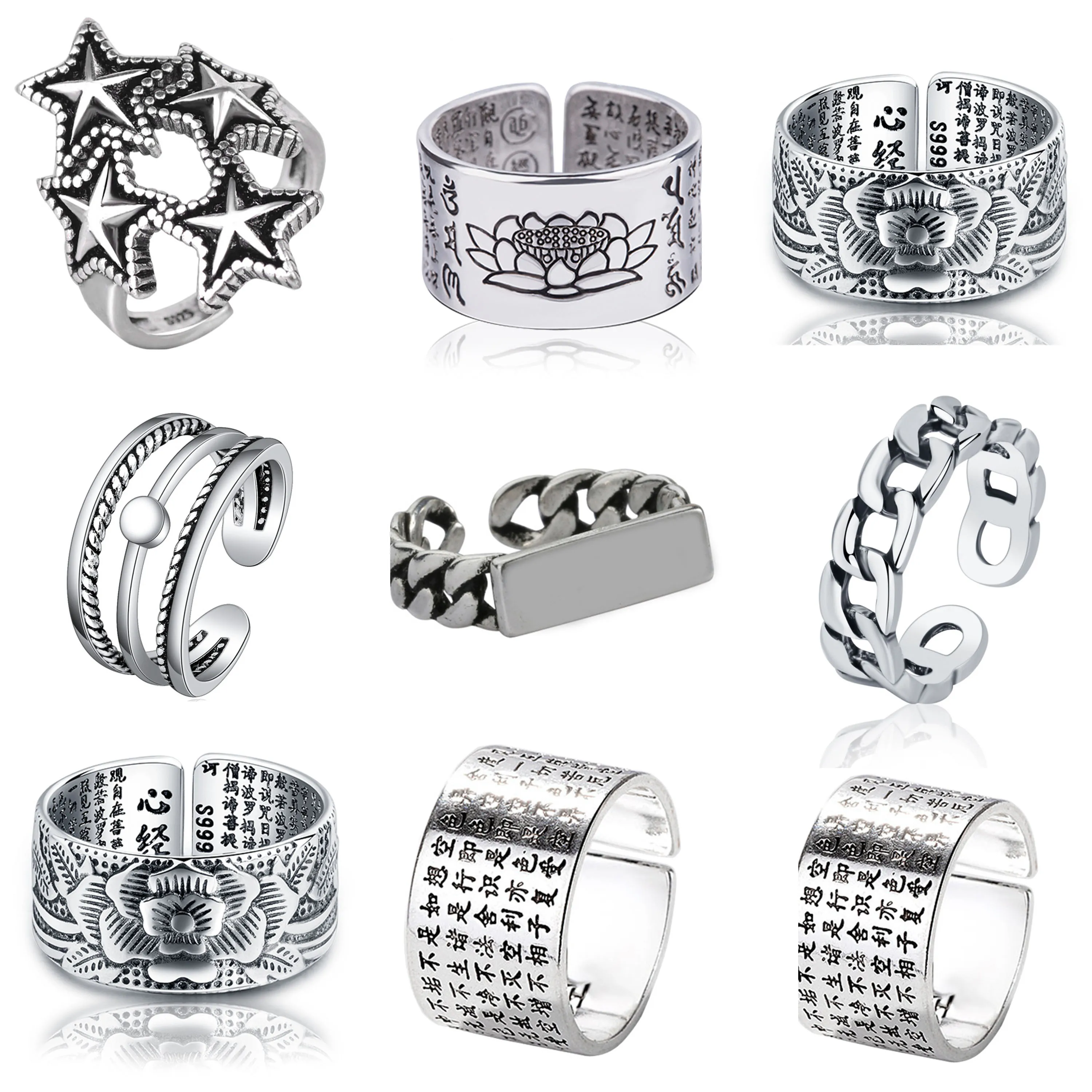 

2021 korean fashion Silver color elegant Twist couple Rings for Women Simple Geometric egirl finger gothic wedding Jewelry