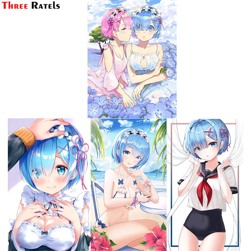 

Три Ratels F369 бикини грудь держать платье Rem Re_zero наклейка для всех видов автомобилей и ноутбуков и мотоциклов водонепроницаемый милые надписи