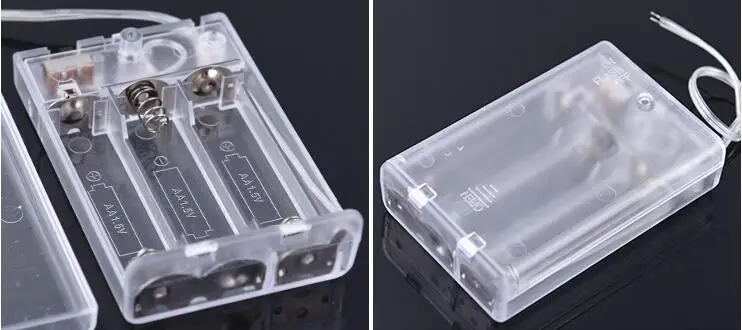 MasterFire 500 шт./лот 3X1 5 в AA контейнер для хранения батарей с выключателем 3 слота 3A 4 V