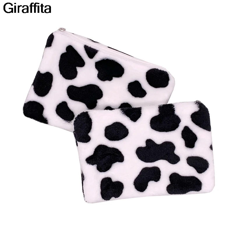 Женские кошельки из плюша с рисунком коровы отделением для монет | Багаж и сумки