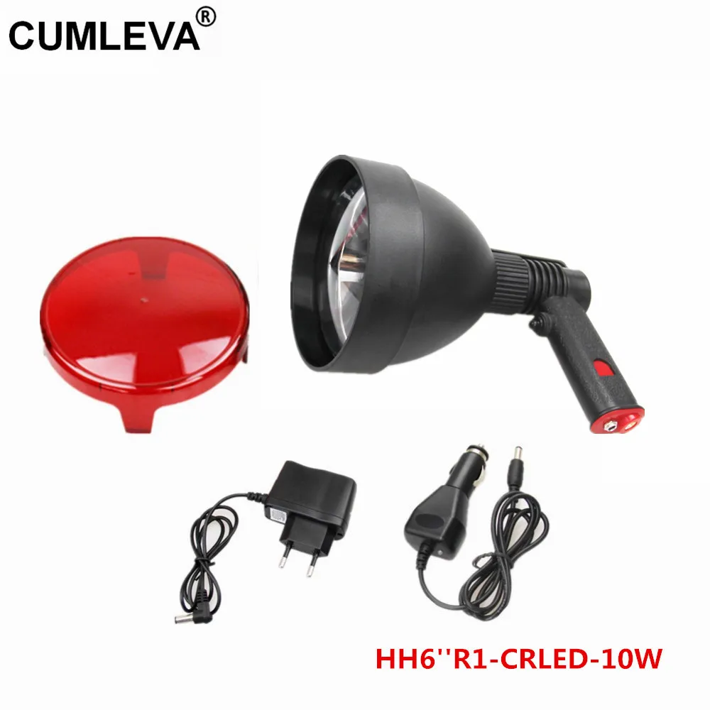 Светодиодный охотничий прожектор CREE XML2 T6 10 Вт портативный из ABS повышенной