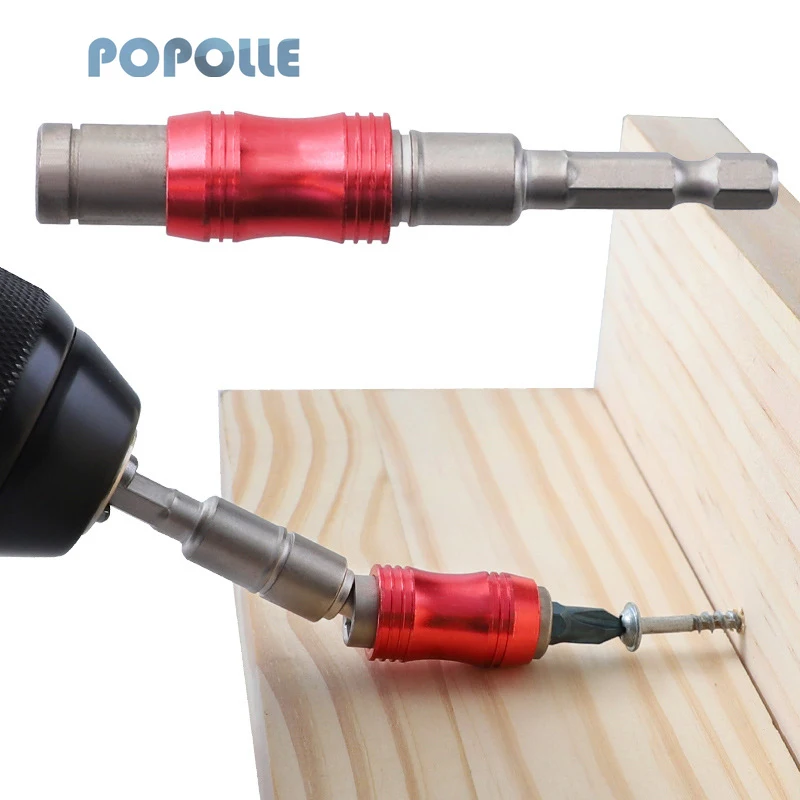 Adjustable Direction 20 Degrees Magnetic Screwdriver Extension Rod Suitable for 1/4