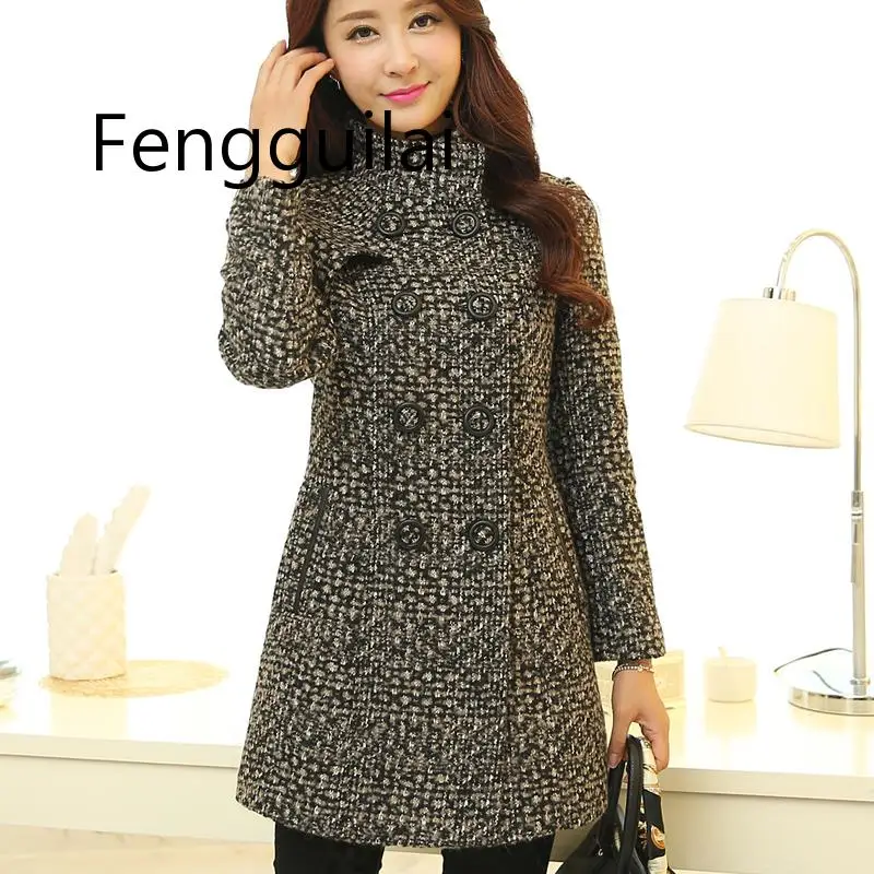 Новинка Женское шерстяное пальто зима 2019 осенняя мода элегантное для мамы