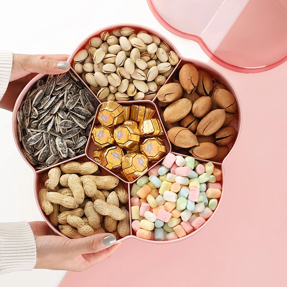 1/2 ярусная красочная коробка для хранения конфет в форме цветка лоток фруктовых