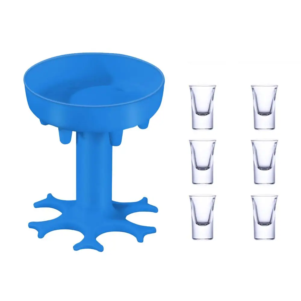 

High Quality 6 Shot Glass Dispenser Holder Liquor Dispenser Party Beverage Drinking Dispenser Tools 40P