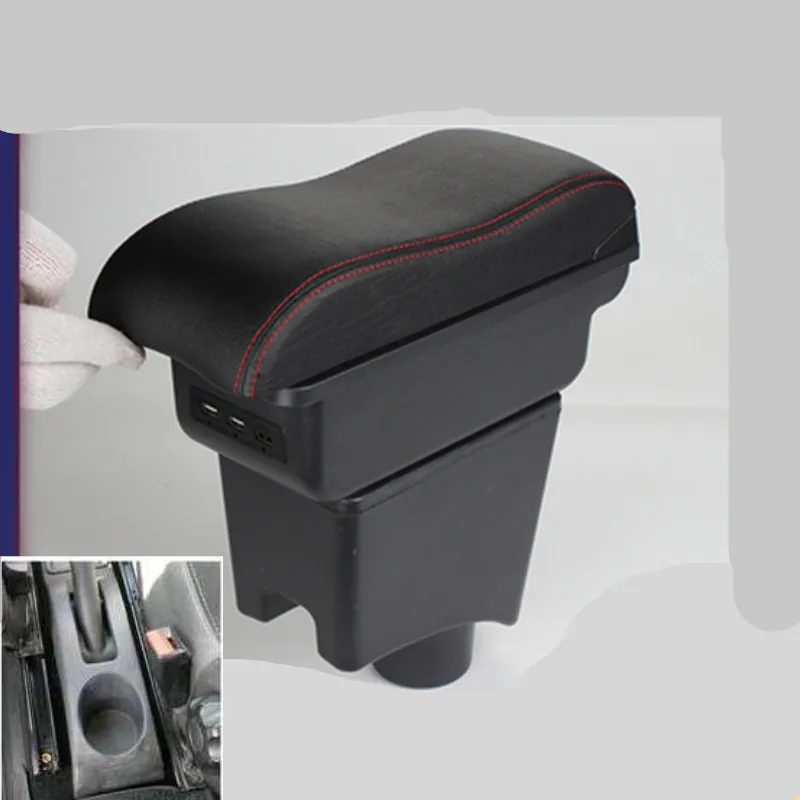 Для Dacia sandero подлокотник коробка USB зарядка увеличение двойной слой центральный