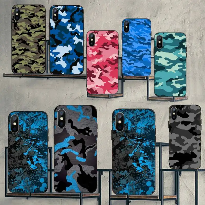 

Camouflage Pattern Camo military Army Phone Case for iPhone 11 12 pro XS MAX 8 7 6 6S Plus X 5S SE 2020 mini