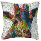 Защелка, крючок, подушка, животное, сделай сам, вязание крючком, пряжа, наволочка, напечатанный холст, вязание крючком, искусство и ремесла, 43x43 см, подушка на диван, кровать