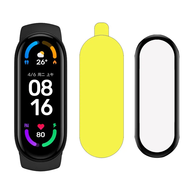 

2/3/5PCS 3D Protective Glass For Xiaomi Mi Band 6 5 Screen Protector For Miband 6 5 Smart Watchband 6 Band6 TPU Soft Film