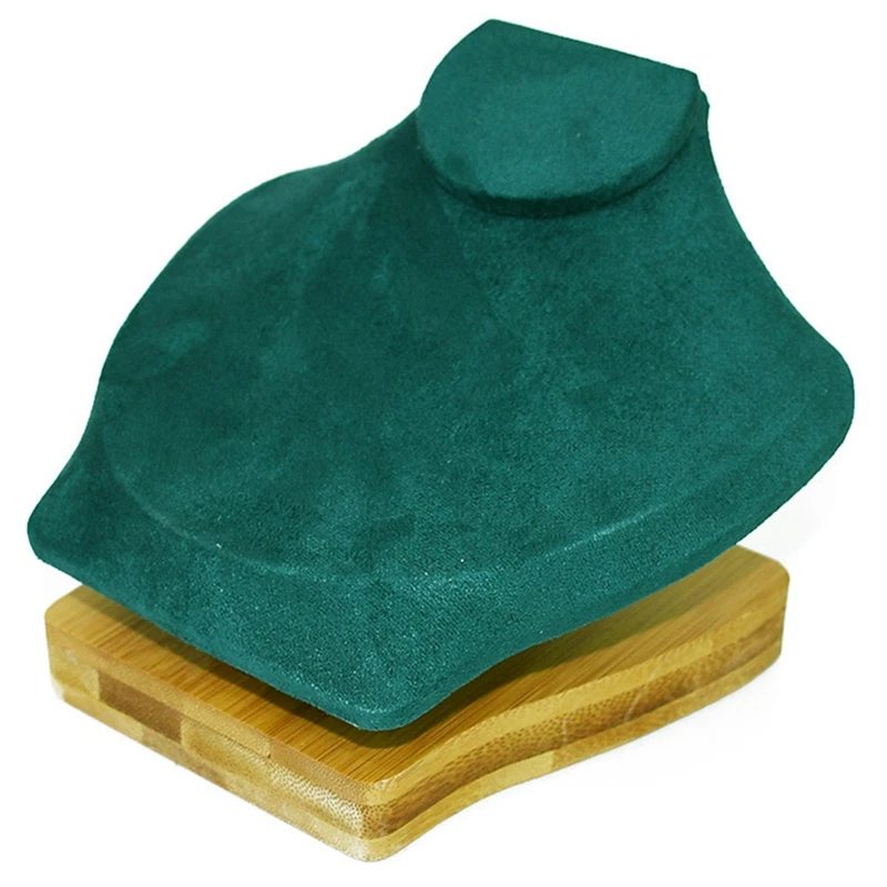 

Бамбуковый деревянный стенд для ювелирных изделий портрета модели полка для ожерелий счетчик Дисплей кулон Поддержка ювелирные изделия се...