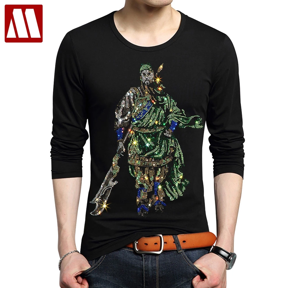 

Мужская футболка с длинным рукавом, с круглым вырезом