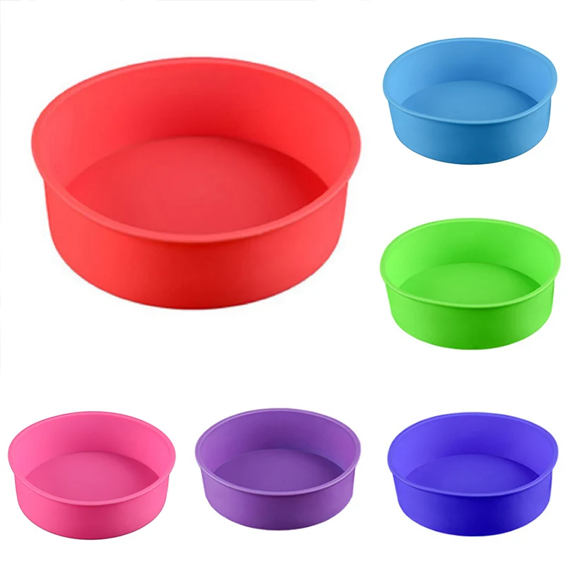 

17*5.5CM Silicone Baking Tray Cake Stencil 6Inch Cake Mold Kitchen Baking Tools 1Pcs Round Shape Random Non-stick