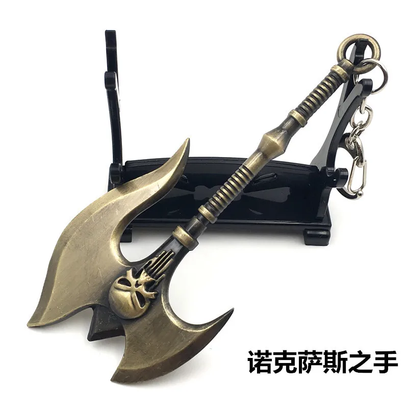 22pcs/lot Key Holder for Boy Christmas Gifts Mix Designs Game Jewelry League Hero Weapon Anime Keychain Tryndamere Rings | Украшения и