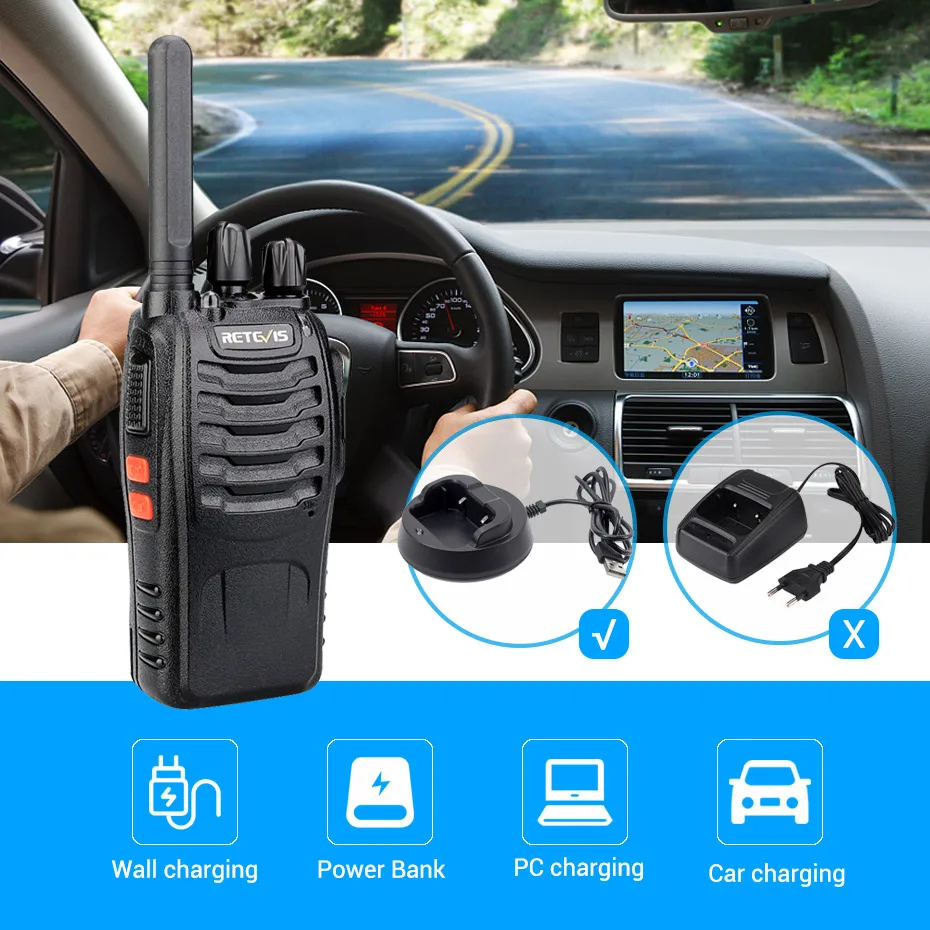 Портативная рация Retevis H777 Plus PMR446 20 шт. двухканальные радиостанции для отелей