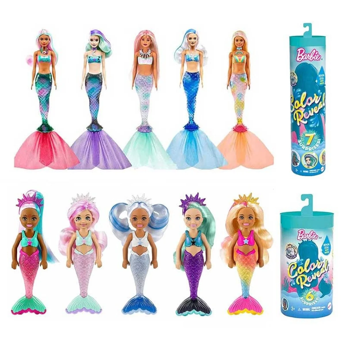 

New Original Barbie Color Reveal Doll Surprise Discoloration Blind Box Chelsea With Accessories Toys Kids Girl Gift GTP52 GTP42