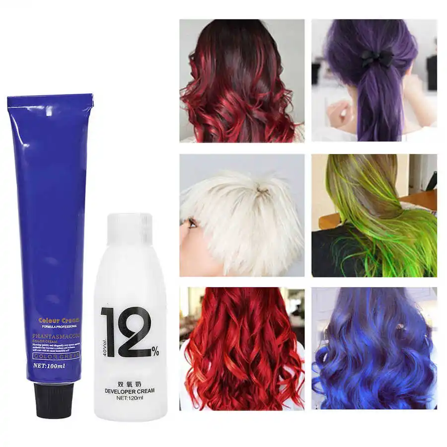 Краска для волос женщин 100 мл/бутылка натуральный цвет Модная красочная краска