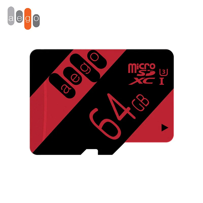 64GB U3 Высокоскоростная карта памяти AEGO, 64 ГБ, micro SD карта класса 10 UHS-I(U1)/UHS-I(U3) с адаптером SD - Емкость: 64GB U3