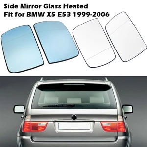 side rearview mirror glass heater anti fog door wing mirror sheet fit for bmw x5 e53 1999 2006car accessories free global shipping