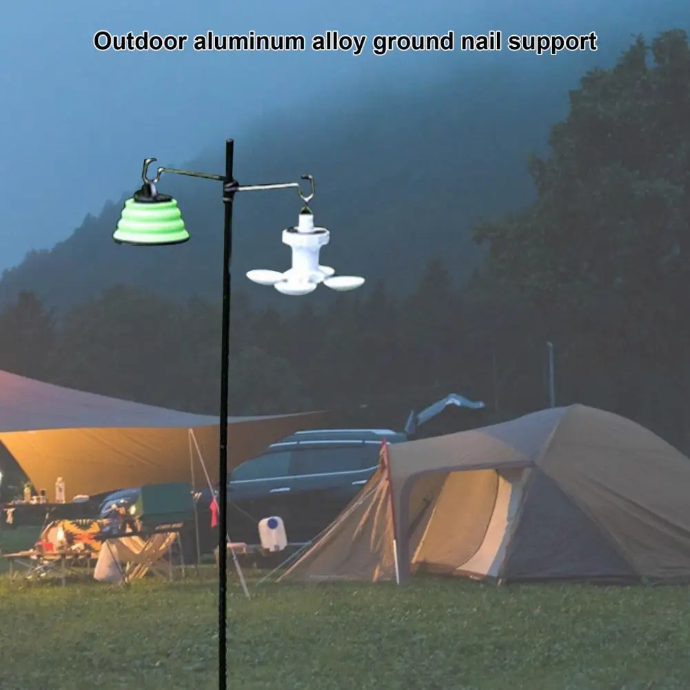 

Versatile Lantern Stand High Stability Non-Falling Aluminum Alloy Lamp Camping Bracket Holder Portable Accessory for Outdoor