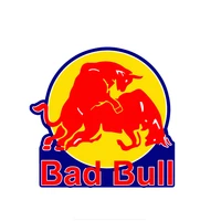 fuzhen boutique decals exterior accessories funny bad bull car stickers on motorcycle suitcase phone laptop bumper vinyl decal