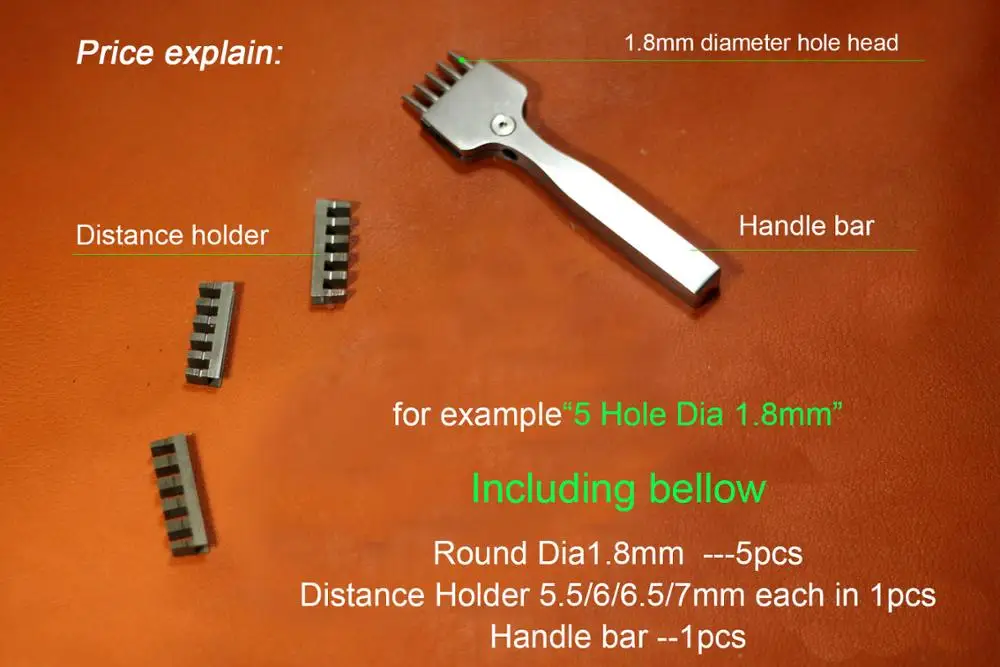 5 Flat hole 1.5x3mm RCIDOS дырокол для ремня часов, дырокол для ремешка часов, индивидуальный дизайн, не 10 дней - Цвет: 5 Flat hole 1.5x3mm