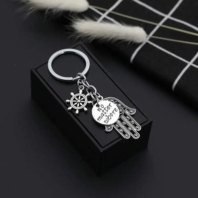 LXJERY в винтажном стиле Фатима брелок виде руки богемном для ключей с сумкой женщин