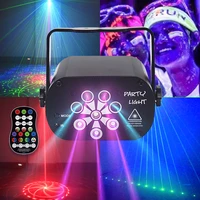 usb rgb uv led disco light laser show 128patterns 8 holes projector disco dj party light for christmas wedding bar disco lamp