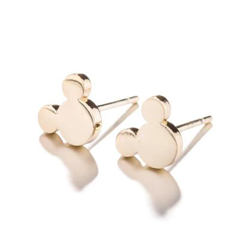 Серьги гвоздики из нержавеющей стали с изображением Микки для женщин и девочек