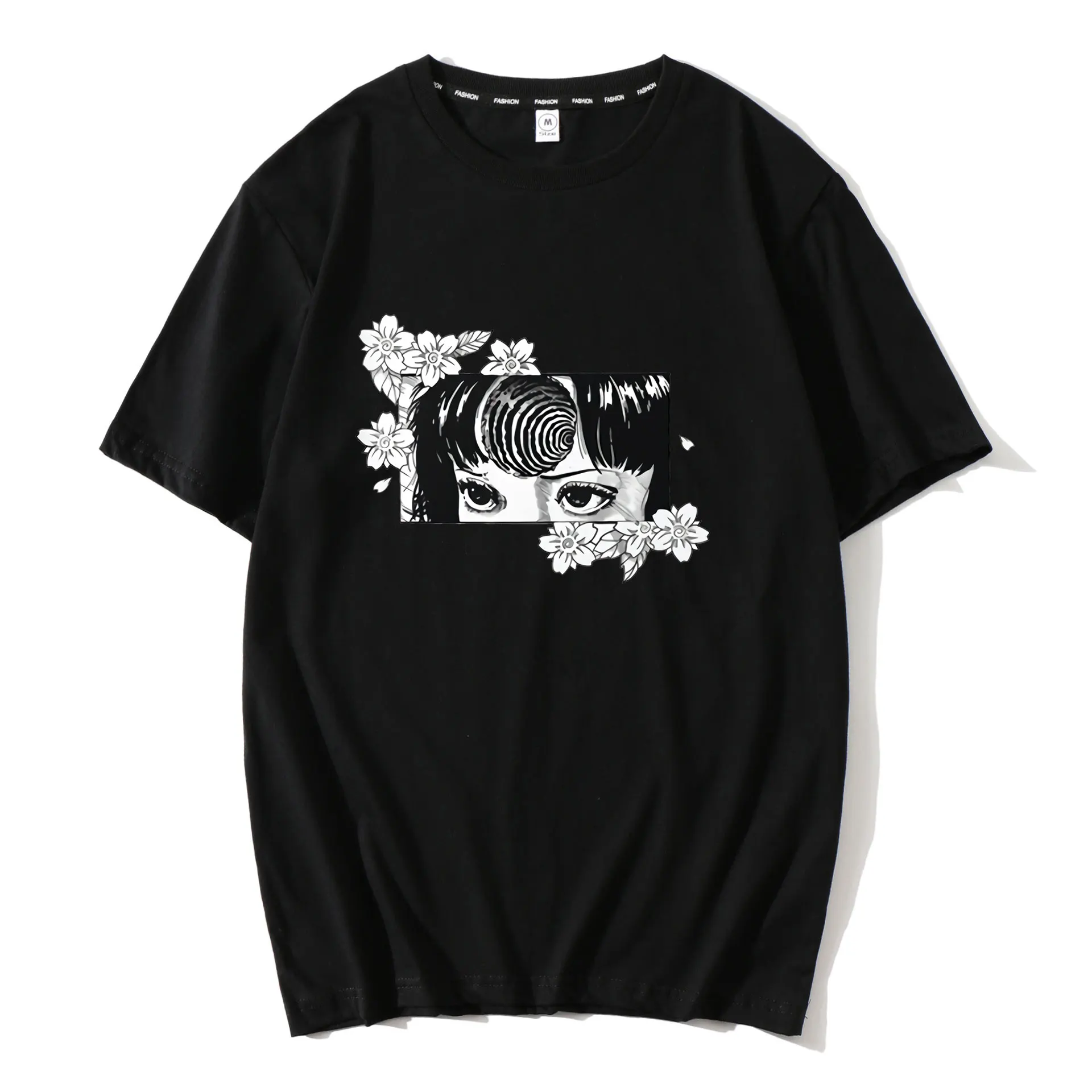 

Ужас Manga Джунджи Ito футболка femme уличная Графический Футболка футболки для девочек для женщин размера плюс для фотосъемки в стиле гранж с изо...