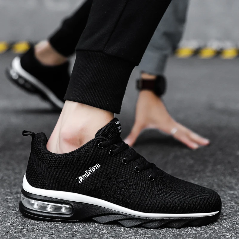 Повседневные мужские туфли из дышащего материала Basket Homme 2019 со шнуровкой