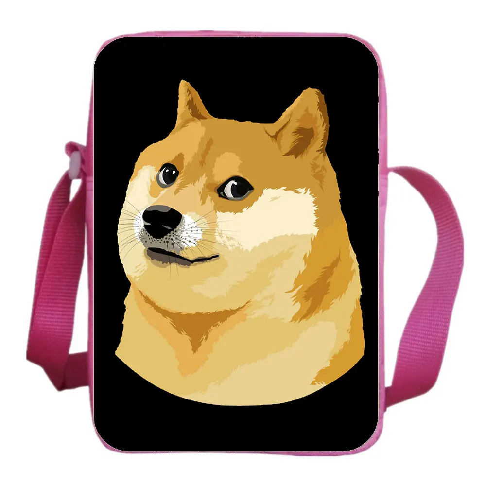 

Dogecoin School Bag Mini Phone Bag Boy Girl Shoulder Bag Casual Crossbody Bag Diagonal Small Backpack Light Messenger Bag