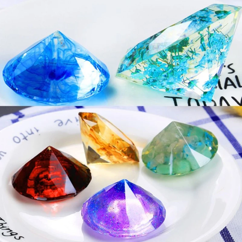 

1 Set Pyramid Cube Sphere Diamond Cone Measuring Cup Crystal Epoxy Resin Mold Pendant Ornaments Casting Silicone Mould