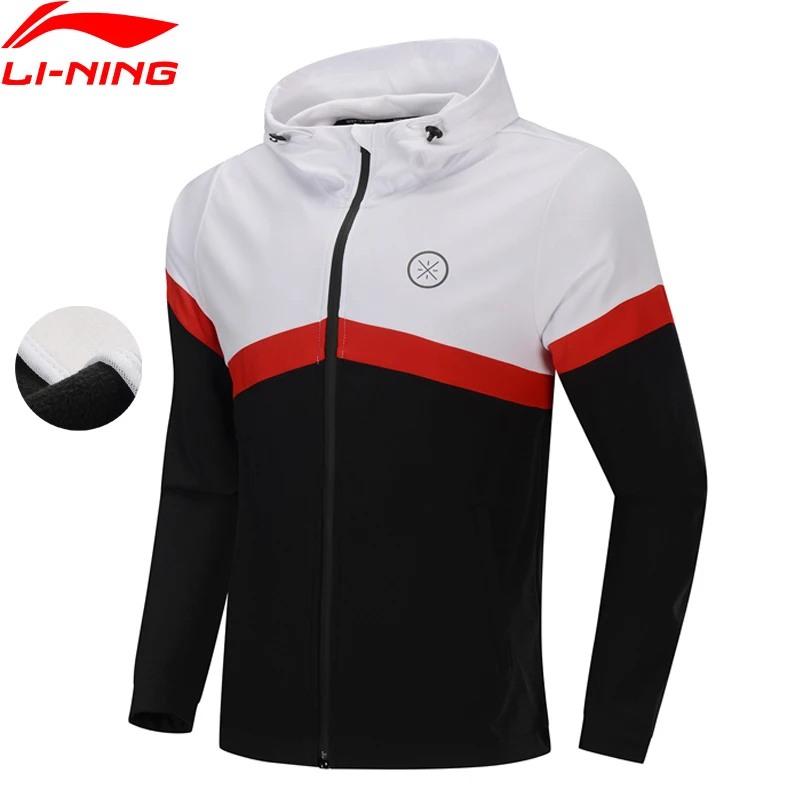 Li Ning мужские спортивные ветровки Wade Теплые Зимние флисовые водонепроницаемые