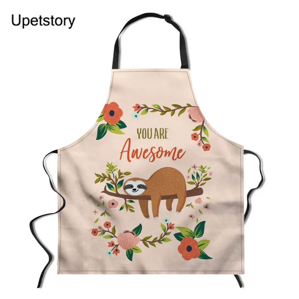 

Кухонный Фартук Upetstory для женщин, 65 х72 см, с принтом Ленивца