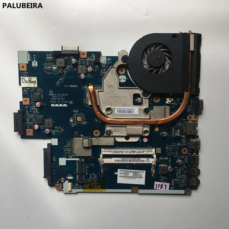 Материнская плата PALUBEIRA MBBL002001 для ACER Aspire 5551 LA-5912P с радиатором вместо совместимого 5552 LA-5911P