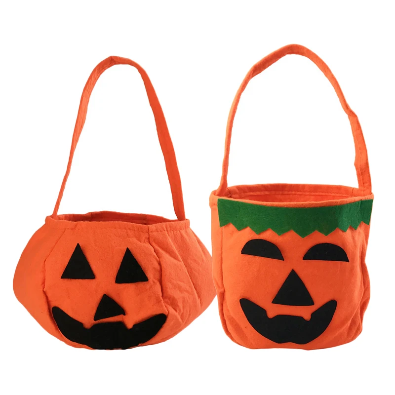 Сумка-тоут на Хэллоуин с тыквой Нетканый мешок для конфет Подарочный украшение