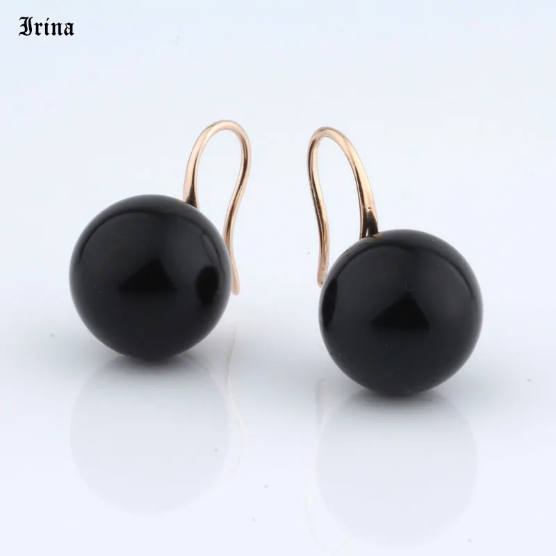 Большие серьги-шарики с жемчугом для женщин и девушек простые красные