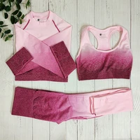 ombre women sportswear fitness suit seamless yoga set gym clothing sports set workout clothes sport outfit for woman
