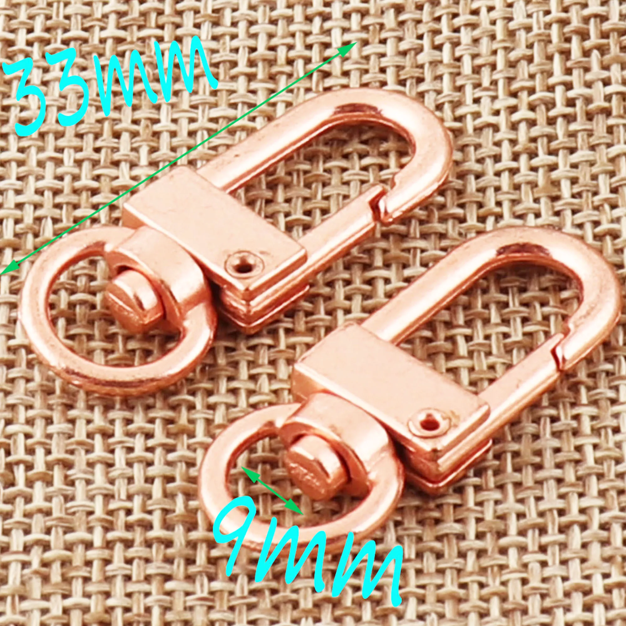 

20 pcs Rose Gold Lobster Swivel Clasps Hook Claws Carabiner Snap Buckle Gate Bag Purse Strap Handbag Snap Purse Hook Clasp