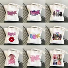 Сумка для покупок, модная холщовая Экологически чистая Сумочка с надписью brпокупки, легкий чемоданчик на плечо