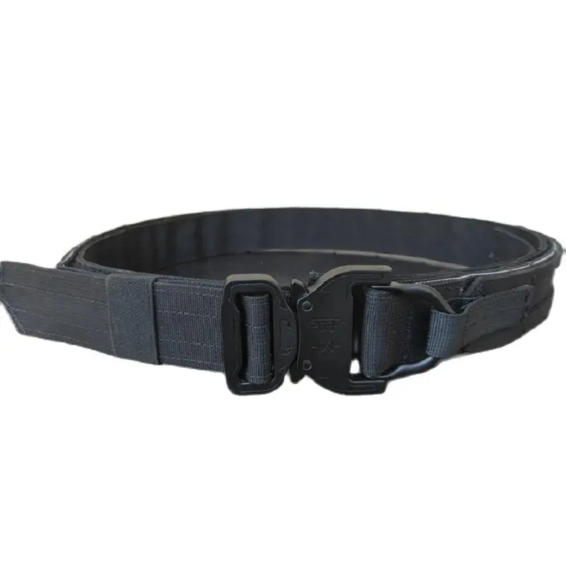 

Tactical CS Outdoor Military MOLLE System Army Fighter Belt Black Hunting Shooter Belt Double Layer Hard NL6 Material