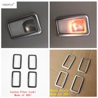 lapetus for toyota sienna xl30 2011 2020 roof reading lights lamps cover trim carbon fiber look matte interior decoration