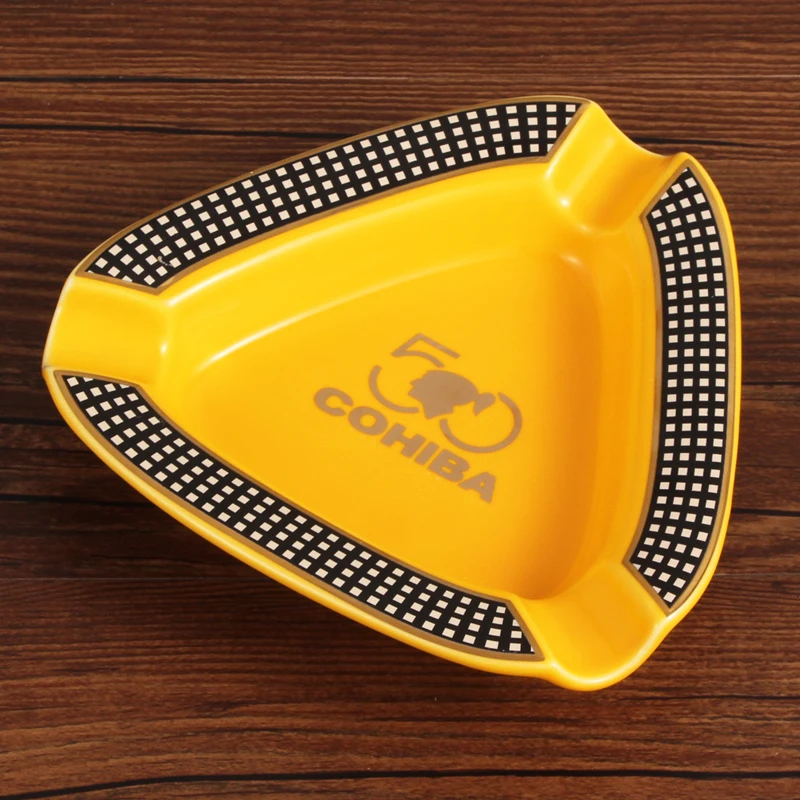 

GALINER Ceramic COHIBA Cigar Ashtray Single Cigarate Holder Round Ash Slot Portable Outside Tobacco Travel Ash Tray