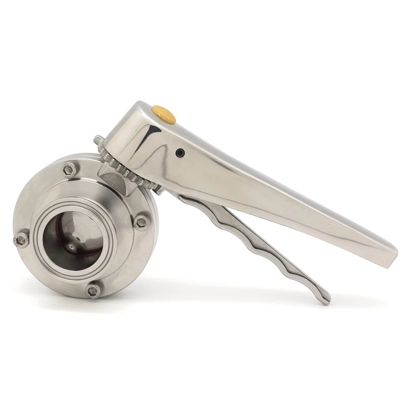 

1"-4" Stainless Steel SS304 Three-Clamp Butterfly Valve Squeeze Trigger, Suitable For Home Brewed Dairy Products