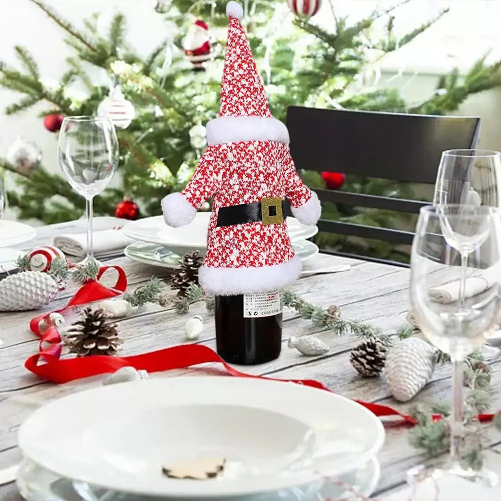 Wine Bottle Cover Burlap Bags Gift Reusable Covers For Holiday Christmas Party Decorations Home | Дом и сад